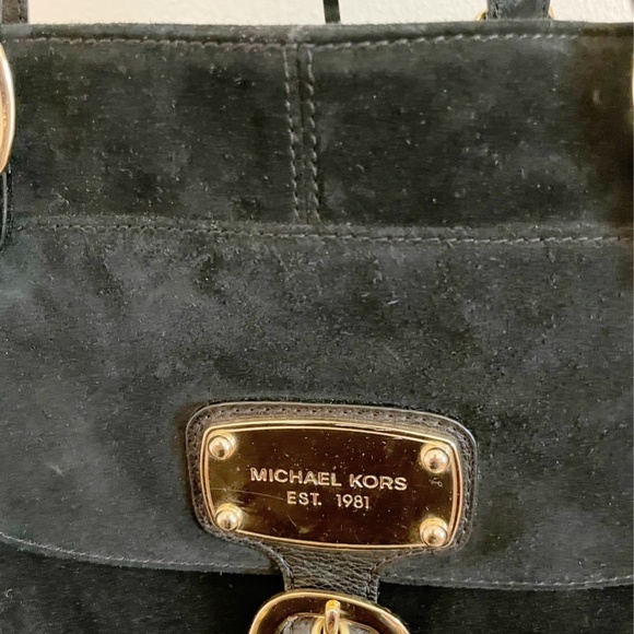 MICHAEL KORS E-1205 HUDSON DOWNTOWN BLACK SUEDE - Picture 3 of 9